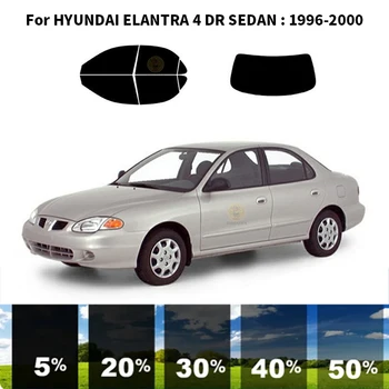 Sagrieztos nanoceramics auto UV Window Tint Komplekts Automobiļu Logu Plēves, Par HYUNDAI ELANTRA 4 DR SEDANS 1996. - 2000. gads
