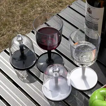 Saliekams Vīna Glāzi Shatterproof Skaidrs, Salokāma Vīna Glāzes Atkārtoti Viegla Vīna Glāzes Ar Cilmes Āra Un