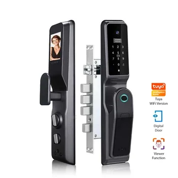 Sejas/pirkstu Nospiedumu/Plaukstas Un Paroli, IC Card Smart Durvju slēdzenes Ar TUYA WIFI Vai TT Bloķēt APP Skatītāju Redzējumu Ar Digitālo Kameru