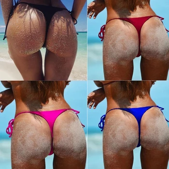 Seksīgi Bikini Dibeni Peldkostīmi Sieviešu Peldkostīmi Push-Up Bezkaunīgs Sandales Peldkostīms Brazīlijas Pludmales Pusē Tie Apakšveļa 2024