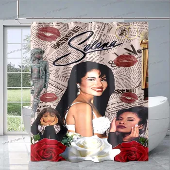 Selena Quintanilla Retro Dušas Aizkars Amerikāņu Pop Dziedātājs Dušas Aizkars Pieaugušo Bērnu Vannas Modes Dekoru ar Izsmalcinātu Dāvanu