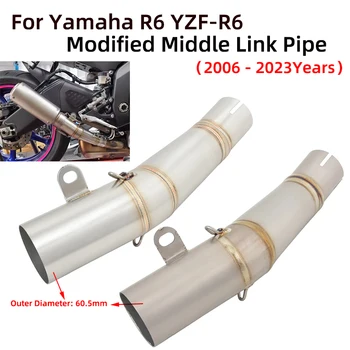 Slip On Yamaha YZF R6 2006 - 2023. Gadam Motociklu Yoshimura Izplūdes gāzu Evakuācijas trokšņu Slāpētājs Modificētu Vidējais posms Cauruļu Muffler DB Killer