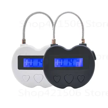 Smart Laiks Bloķēšana LCD Displejs Time Lock Daudzfunkciju Ceļojumu Elektronisko Taimeri, Ūdensizturīgs USB Lādējamu Pagaidu Taimeris, Slēdzenes