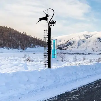 Sniega Rādītājs Lietus Platums Sniegpārslas Elk Modelis Ziemas Gatavotās Sniega Lietus Mērītājs Mērīšanas Āra Dārza Pagalmā Apdare Dāvanu