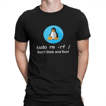 Sudo RM RF Linux Operētājsistēmu, Vīriešu T Krekls Šķiedras Grafiskais Crewneck Poliestera T Harajuku