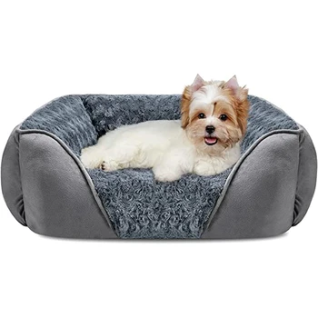 Suns gulta taisnstūra mazgājams lieliem, vidējiem un maziem suņiem, suņu dīvāns mierīgs maz audzētava izturīga pet spilvens ar neslīdošu apakšu
