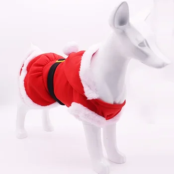 Suņu Apģērbu Pet Ziemassvētki Kleitu Ziemā Silts Kokvilnas Svārki Mazs Suns Svārki Kaķis Kapuci Svārki