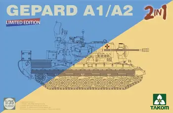 Takom 2044X 1/35 Gepard pašgājēja Artilērijas A1/A2 2 in 1 limited edition