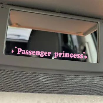 Teksta Automašīnu Uzlīmes Pasažieru Princese Interjera Dekorēšana Atpakaļskata Spogulis Modes Uzlīmes Radošo Sporta, PVC, Vinila Decals