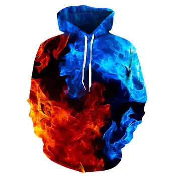 Unisex Harajuku Krāsains 3d pelēkā vārna sporta Krekls Džemperi, Vīriešu Apģērbs