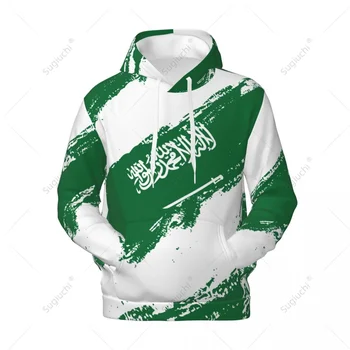 Unisex Saūda Arābija Karoga Krāsu pelēkā vārna 3D Vīrieši Sievietes Harajuku sporta Krekls Pulovers Hoodies Poliestera Gadījuma