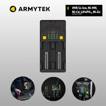 Universālais Lādētājs Armytek Uni C2 IMR/Li-Ion, Ni-MH, Ni-Cd, LiFePO4 Uzlādējamās Baterijas Spraudņa Tipam C / A
