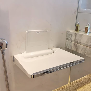 Vannas saliekamais krēsls, sēdekļa sienas piestiprināms pie sienas, lai novērstu slīdēšanu drošības barjeru-bezmaksas vanna izkārnījumos, veciem cilvēkiem, dušas telpa sēde