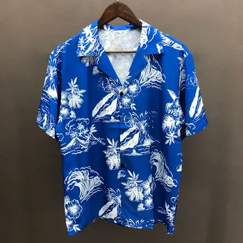 Vasaras Kontrastējošu Ziedu Rakstu Drukāt Raibs Drukāt Streetwear Pludmales Krekls Hip Hop Gadījuma Brīvdienu Topi Vīriešiem Havaju Krekli