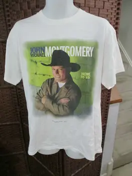 Vintage 1999 John Michael Montgomery Mājās, Lai Jūs Koncerta Tūres T Krekls Liela