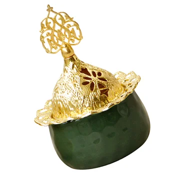Vīraks Degļu Vintage Turētāji, Dekoratīvie Zelta Sēdekļa Keramikas vīraka kvēpināmais trauks Keramikas Degļi Čiekuru Rotājumi