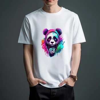 WSFEC S-4XL Grafiskais T Krekli Vīriešu Apģērbs ar Īsām Piedurknēm Panda Modelis Tīras Kokvilnas Elpojoši Komforta Ikdienas Tshirt Pasūtījuma Augšu