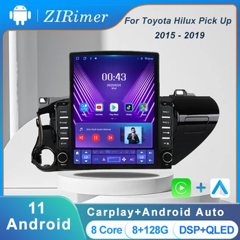 ZIRimer Android Toyota Hilux Uzņemt 2015-2019 Tesla Vertikālā Stila Automašīnas Radio Stereo Multimedia Player Carplay GPS Nav 4G