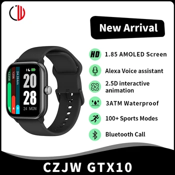 ZZYSMART GTX10 1.85 AMOLED 2024. gadam Smart Skatīties Uz Vīriešiem, Sievietēm Bluetooth Zvanu Smartwatch Būvēt Alexa 3ATM Ūdensizturīgs Atskaņot Mūziku