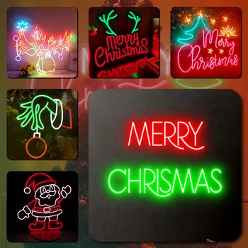 Ziemassvētku Rotājumi Neona Led Sign Custom Led Gaismas Zīmes, Dzimšanas Dienu, Kāzu Svinības, Neona Gaismas Uzņēmuma Logo Privātā Neona Zīme