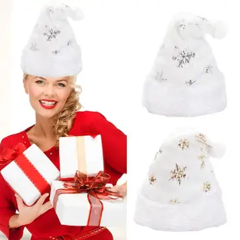 Ziemassvētku Santa Hat Sequin Plīša Iedomātā Kleita, Cepure, Mīksts un Ērts Ziemassvētku Cosplay Puses Cepuri Partijas Apdare Piederumi