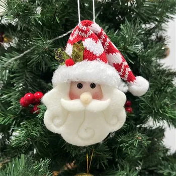 Ziemassvētku Un Santa Claus Vadītājs Kulons Mīlestība Modelis Priecīgus Ziemassvētku Eglītes Rotājumu Rotājumi Mājās Ziemassvētku Rotājumi Skatuves Izkārtojums