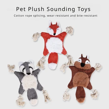 pet rotaļlietas, jaunu plīša skan suns produktu, valkāt-izturīgs un bite izturīgs lapsa un vāvere formas rotaļlietas