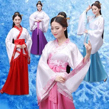 Ķīnas zīda tērpu Kostīmu Meitenes, Sievietes Kimono Ķīnas Tradicionālās Vintage Etniskā antīko kleita Deju Kostīmu cosplay Hanfu komplekts