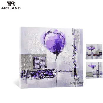 Skaisti violeti ziedi attēlu kāzu apdare Roku sagatavots anotācija eļļas glezna uz audekla sienas māksla attēlu guļamistaba