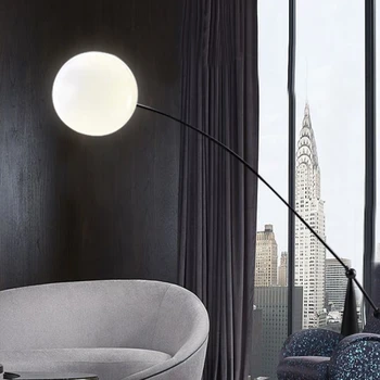 XK Ziemeļvalstu Stila Dīvāns Dzīvojamā Istabā Grīdas Lampa Dizainers Stikla Gaismas Luksusa Interneta Slavenība Grīdas Lampa